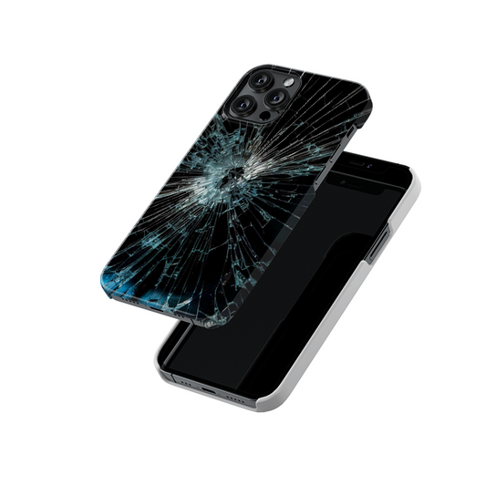 Broken Glass Glossy Metal Case