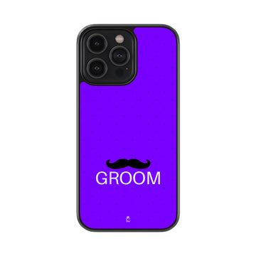 Mustache Groom Glossy Metal Case