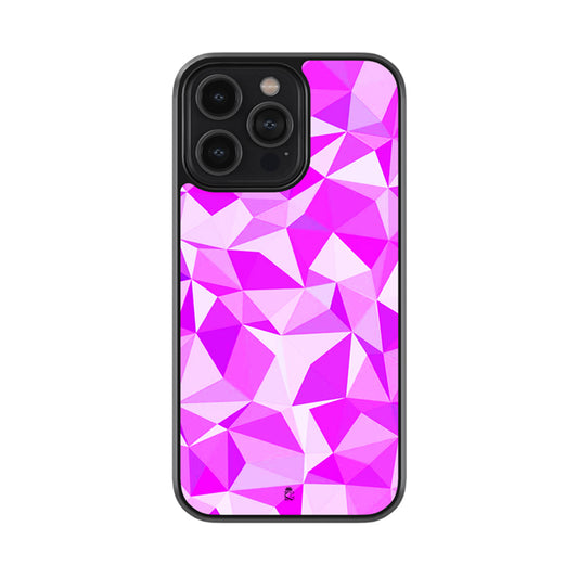 Purple Crystal Pattern Glossy Metal Case