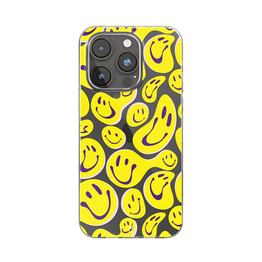 Smiley Waves Clear Silicone Case