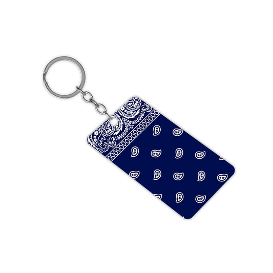 Blue Saree Keychain