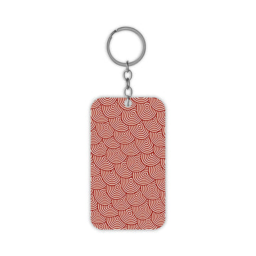Red Swirls Keychain