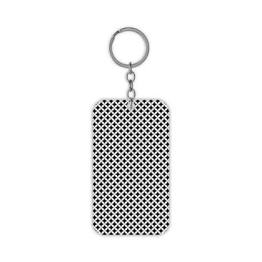 Black and White Red Pattern Keychain
