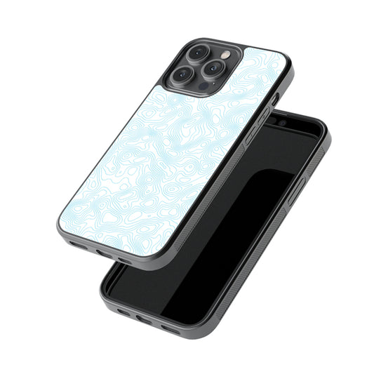 Baby Blue Topography Glass Case