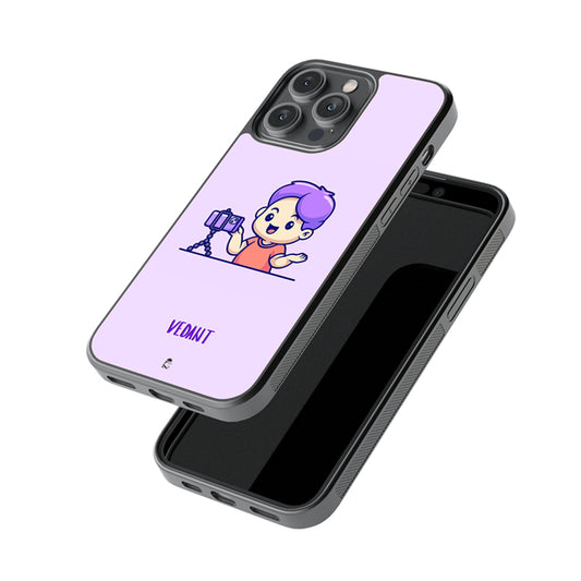 Custom Content Creators Name Glossy Metal Case