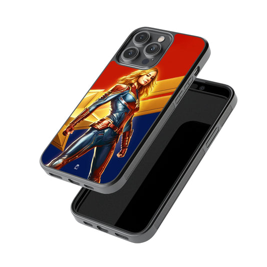 Captain Marvel Art Glossy Metal Case