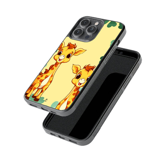 Baby Giraffe Glossy Metal Case