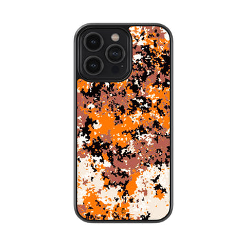 Patchy Orange Glossy Metal Case