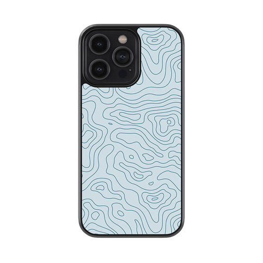 Azure Blue Topography Glass Case