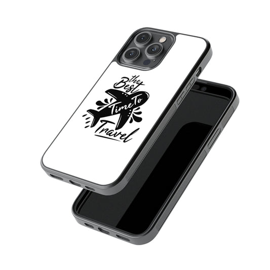 Best Time To Travel Glossy Metal Case
