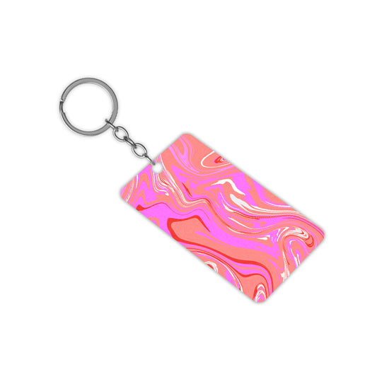 Pink Fluid Keychain