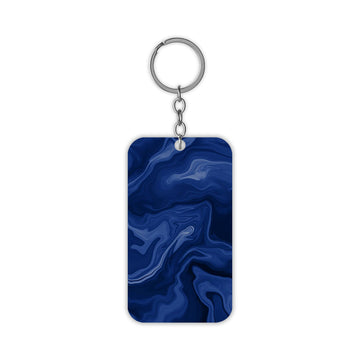 Blue Swirl Keychain