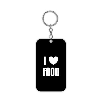I Love Food Keychain