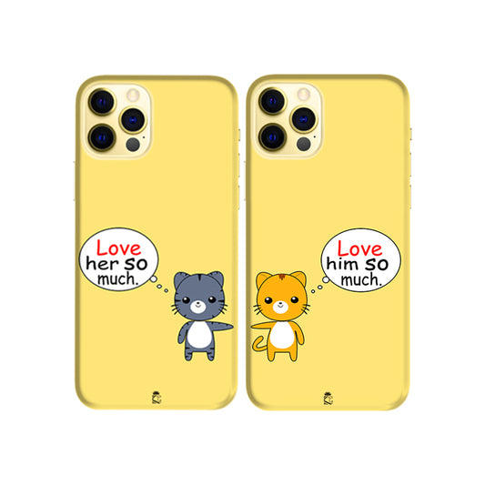 Both Love them So Much Slim Hard Couple Phone Case