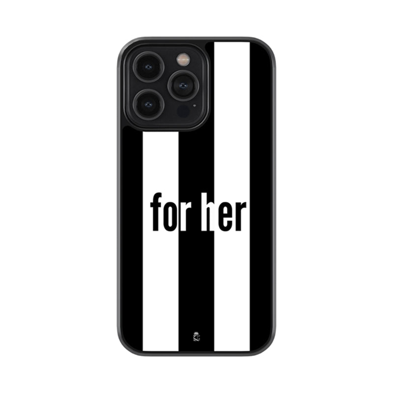 For Her Stripes Glossy Metal Case