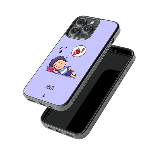 Custom Foodie Dreamer Name Glossy Metal Case