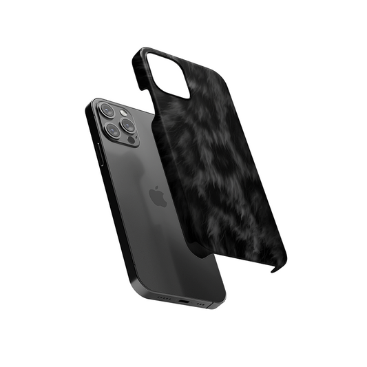 Black Fur Slim Hard Case