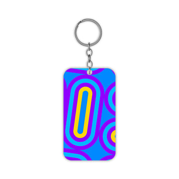 Blue Swirl Keychain