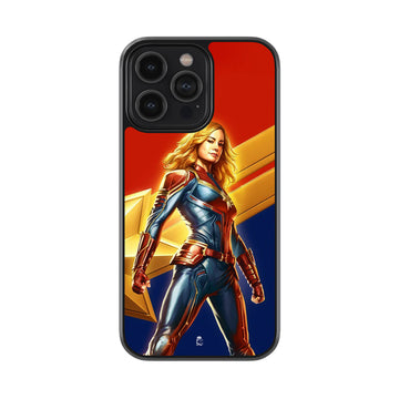 Captain Marvel Art Glossy Metal Case