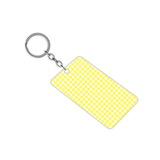 Yellow Checkered Boxes Keychain