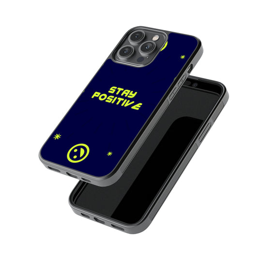 Stay Positive Glossy Metal Case