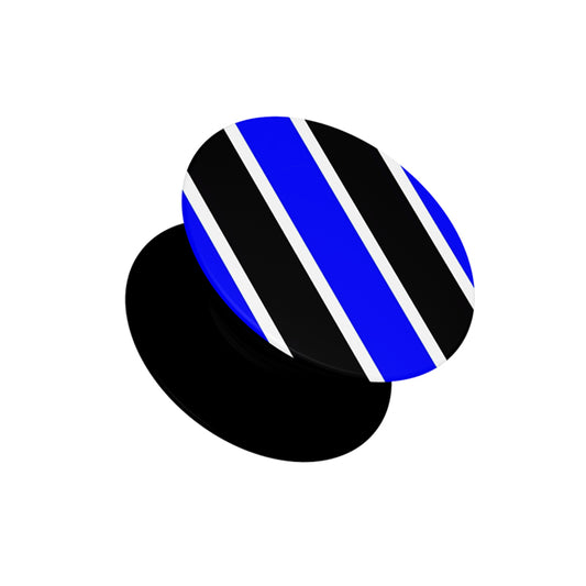 Royal Blue and Black Pattern Pop Socket