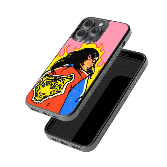 Flame Tiger Glossy Metal Case