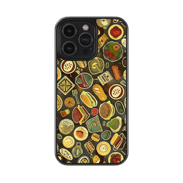 Retro Foodies Glossy Metal Case