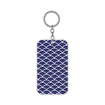 Blue Arcs Keychain