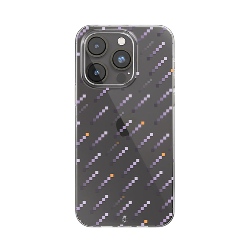 Purple Stripes Clear Silicone Case