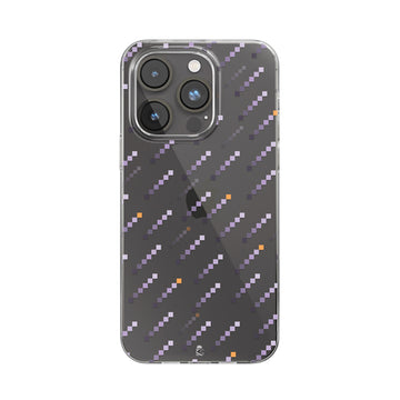 Purple Stripes Clear Silicone Case