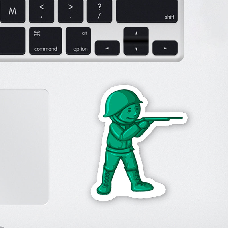 Soldier in Action Laptop Sticker