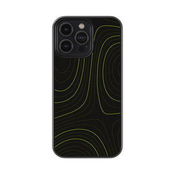 Green Topography Glossy Metal Case