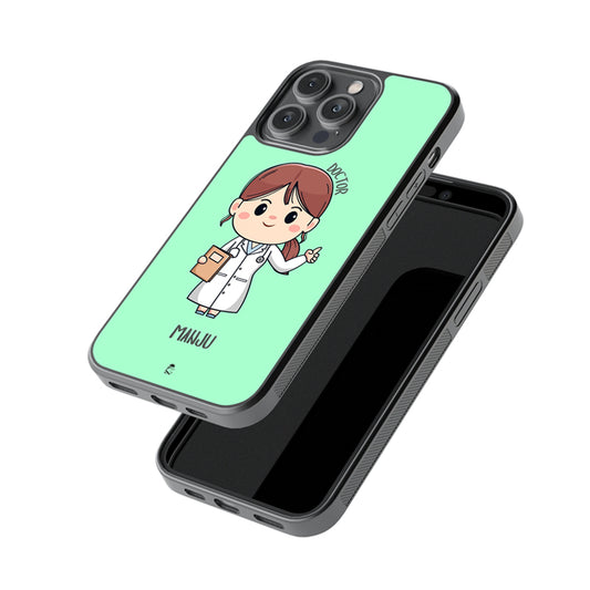 Custom Girl Doctor Name Glossy Metal Case