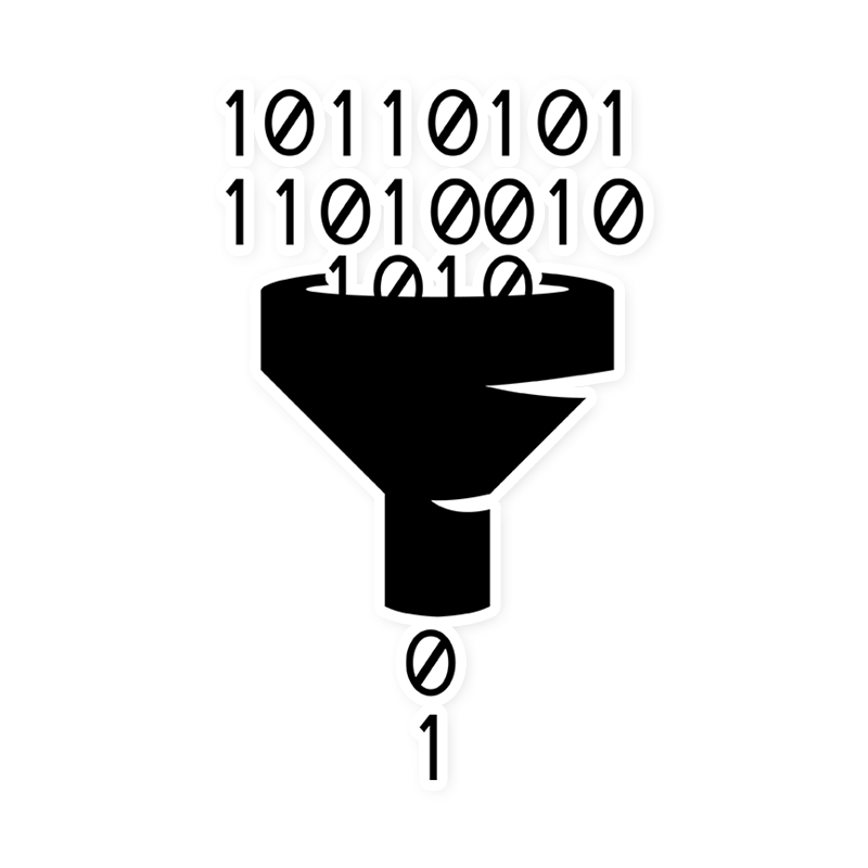 Binary Funnel Laptop Sticker
