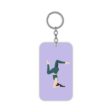 Yoga Girl Keychain