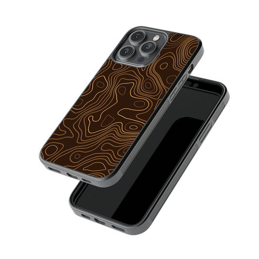 Sepia Topography Glass Case