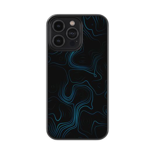 Indigo Topography Glass Case