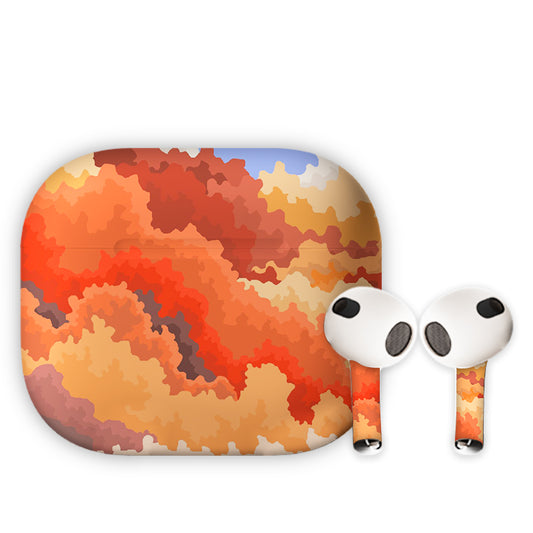 Red Clouds Earbuds Skin