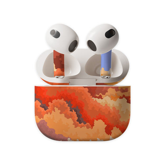 Red Clouds Earbuds Skin