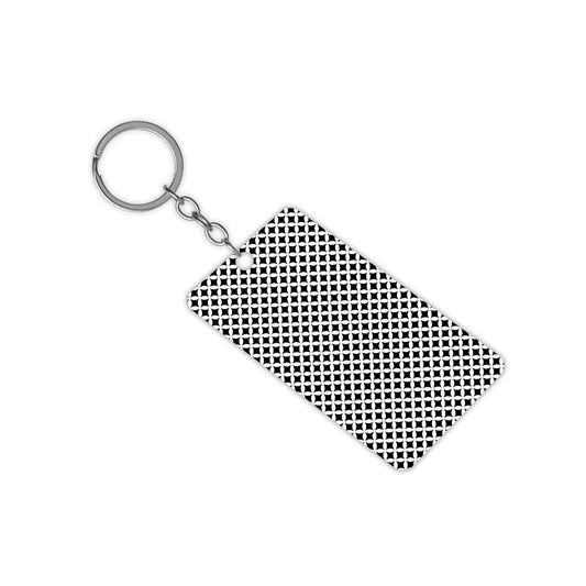 Black and White Red Pattern Keychain