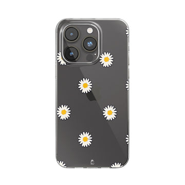 Flower Pattern Clear Silicone Case