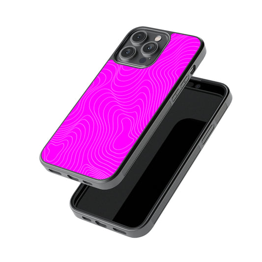 Pink Topography Glass Case