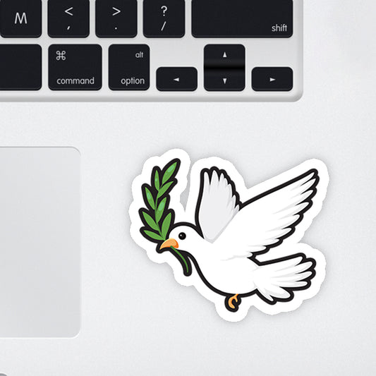 Peace is Here Laptop Sticker
