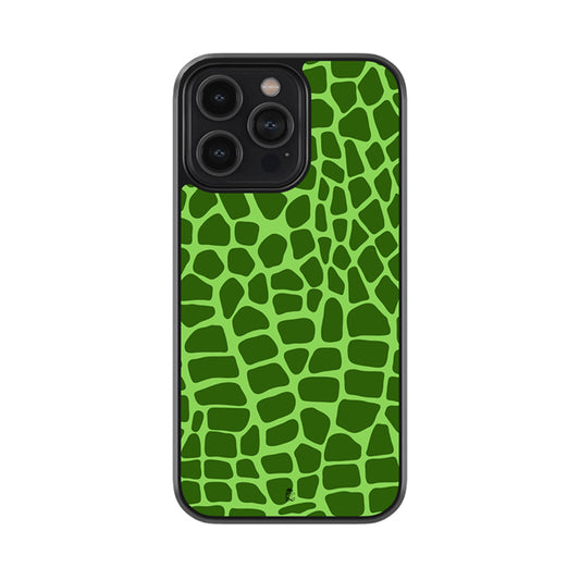 Crocodile Skin Glossy Metal Case