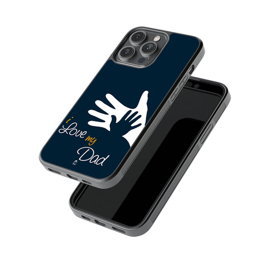 I Love My dad Glossy Metal Case