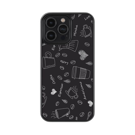 Coffee Chalk Art Glossy Metal Case