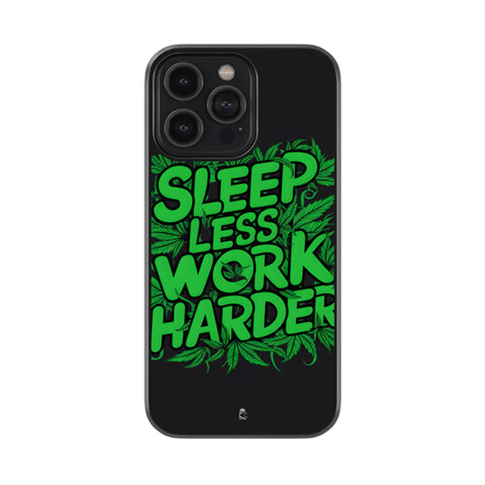 Sleep Less Work Hard Glossy Metal Case