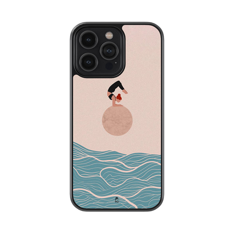 Yoga Over Planet Design Glossy Metal Case