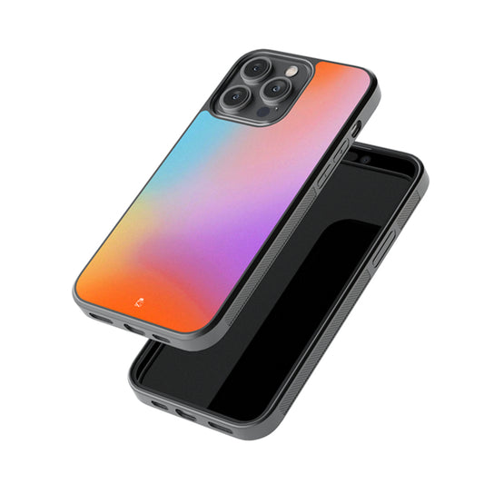 Orange Blue Gradient Glossy Metal Case